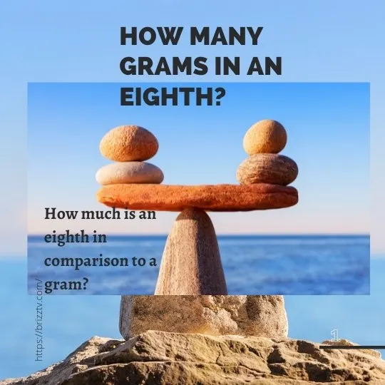 How much is an eighth in comparison to a gram?
