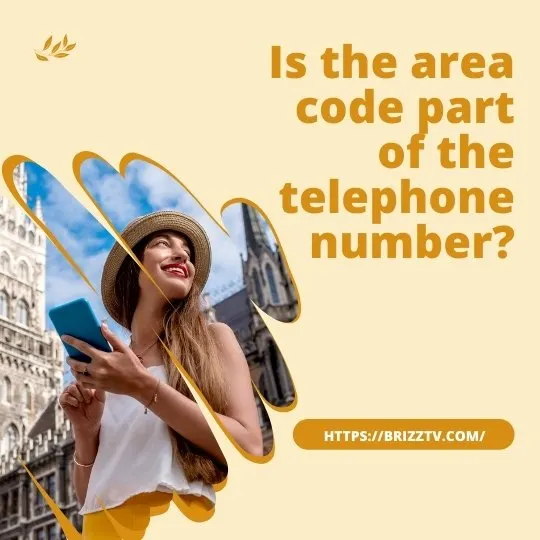 Is the area ode part of the telephone number?