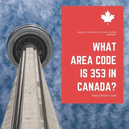 What area code is 353 in canada?